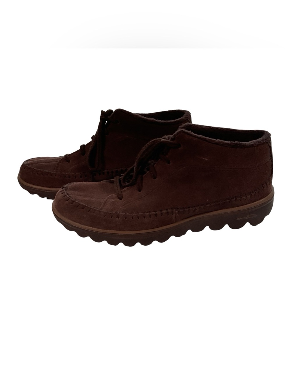 Skechers Bikers Totem Pole Women’s Chukka Boots In Chocolate Brown Suede. Size 8